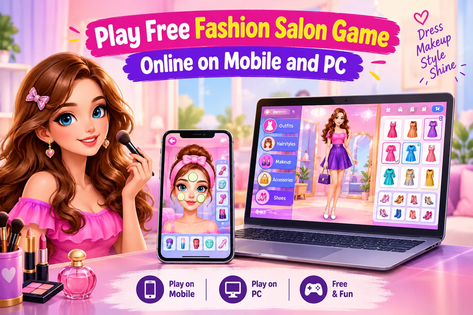 Play Free Fashion Salon Game Online on Mobile and PC